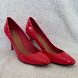 Coach Nala Coral Patent Leather Heels